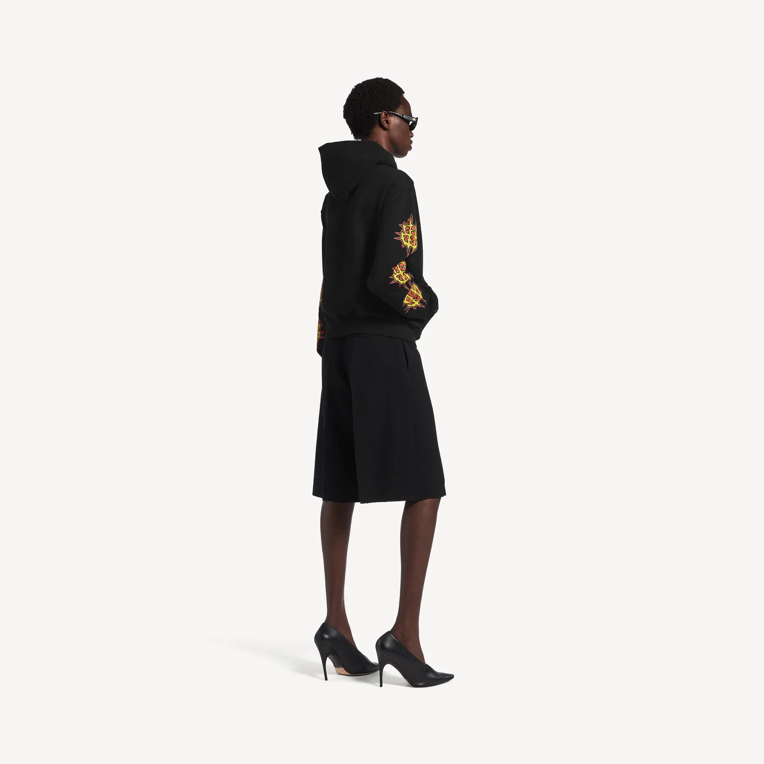 Худи Balenciaga Sacré Cœur Medium Fit, черный — фото 4