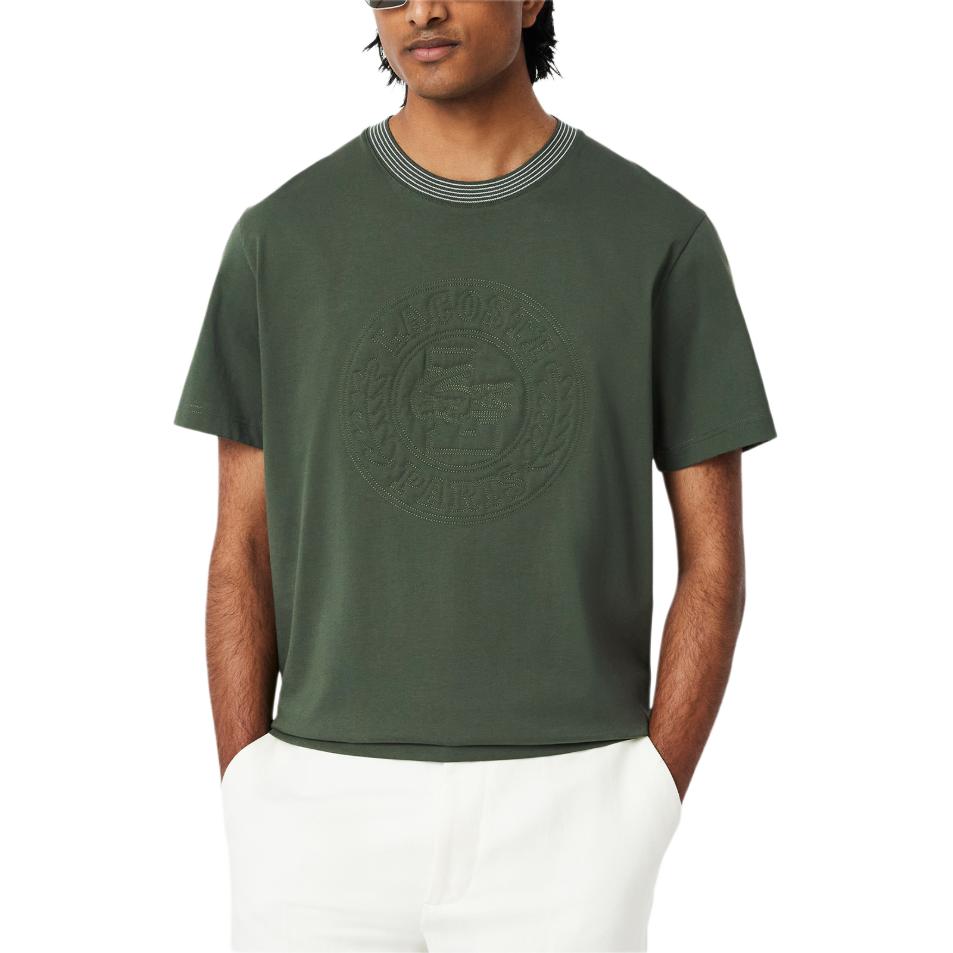 Футболка из хлопка с вышивкой LACOSTE, черный — фото 4