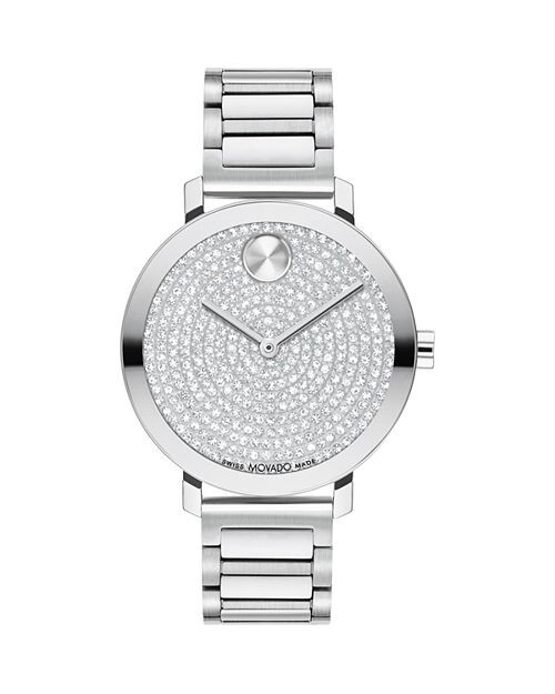 

Часы BOLD Evolution 2.0 с хрустальным циферблатом, 34 мм Movado, цвет Silver