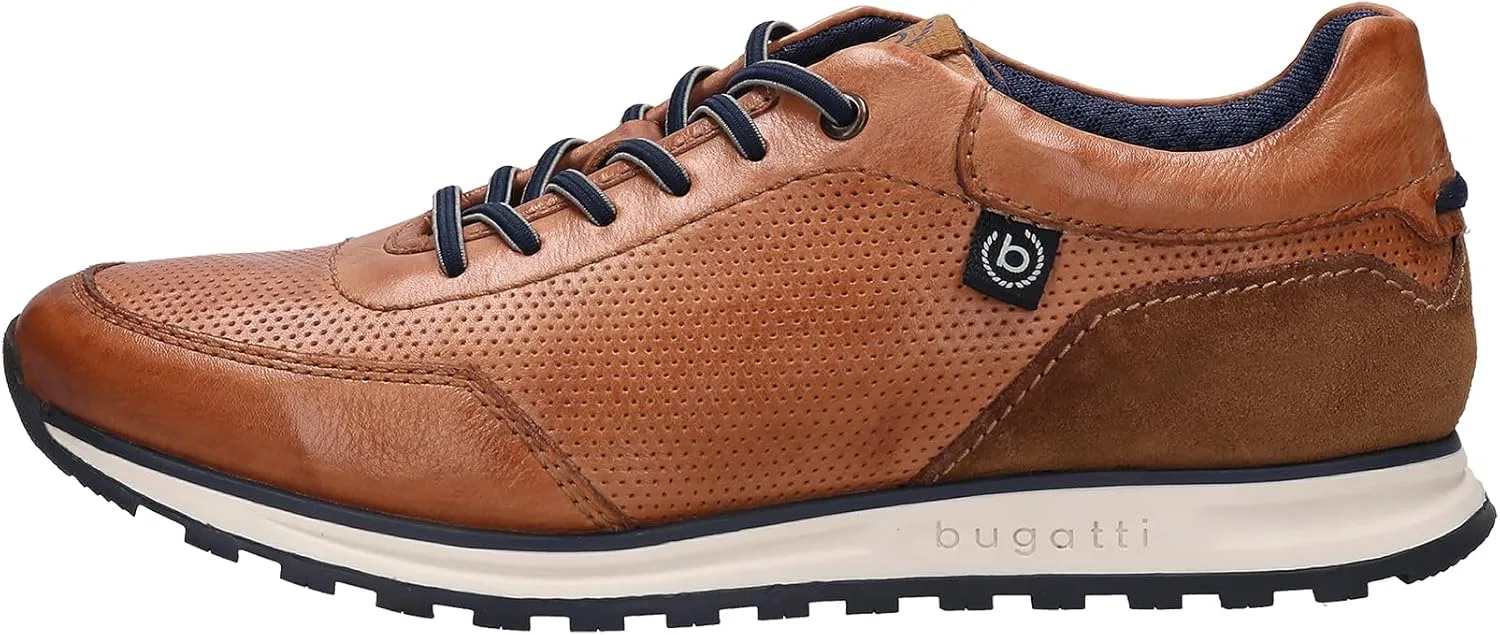 Мужские низкие кроссовки Bugatti, мужские низкие туфли, сменная стелька, Cognac 6300