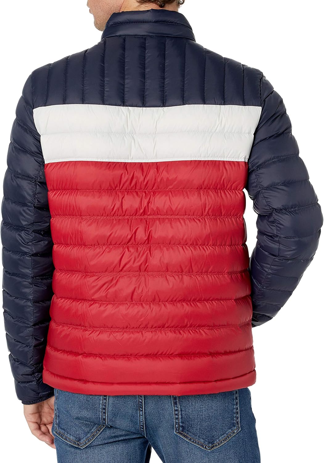 Мужская складная пуховая куртка Tommy Hilfiger, Midnight/White/Red — фото 3