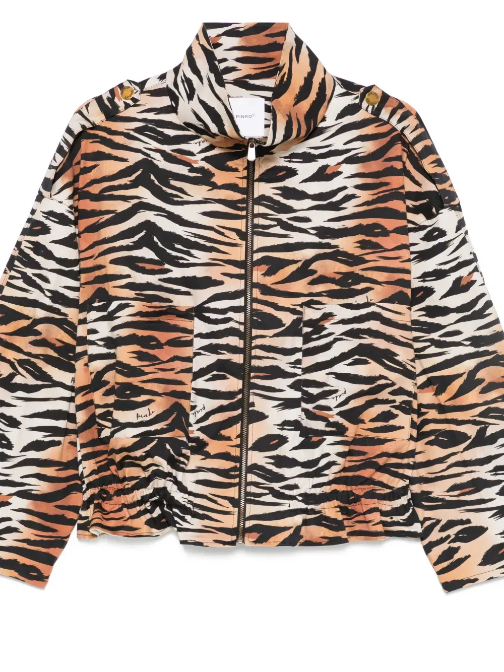 Куртка с тигровым принтом и застежкой-молнией Pinko Kids, оранжевый — фото 3
