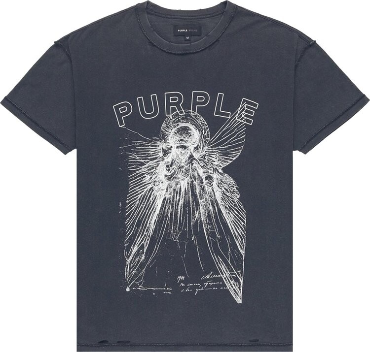 

Футболка PURPLE BRAND Textured Inside Out 'Black', черный