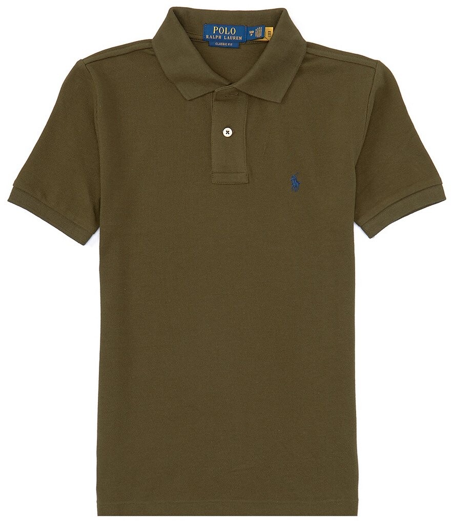 

Рубашка поло с короткими рукавами и культовой сеткой Polo Ralph Lauren Big Boys 8–20, зеленый
