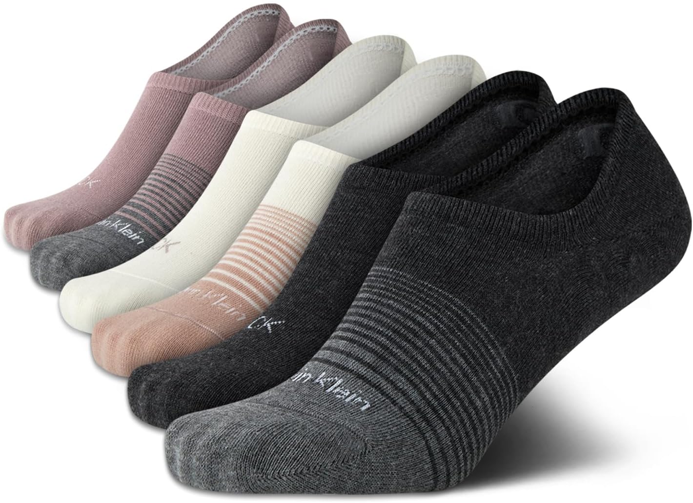 

Женские носки Calvin Klein, невидимые, с нескользящей пяткой, легкие, из хлопковой смеси, с низким вырезом, 6 пар в упаковке, Heather Grey