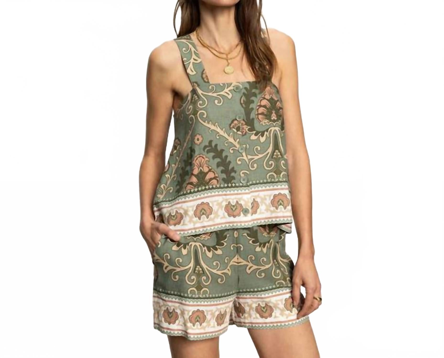 

Sanctuary Топ на пуговицах сзади, цвет меццо-шалфей