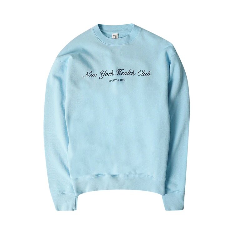 

Толстовка Sporty & Rich NY Health Club Flocked Crewneck, синий