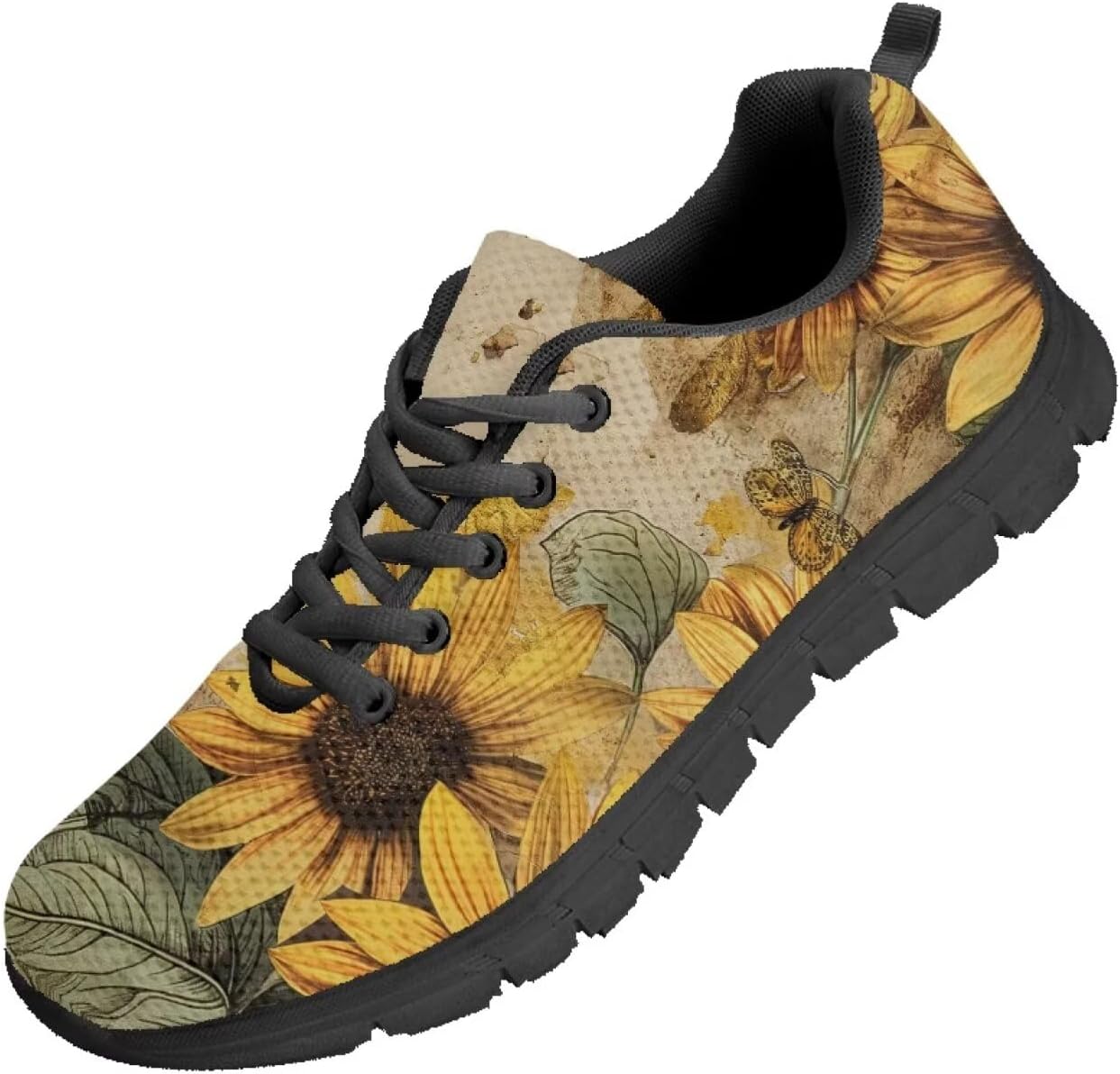 

Мужские легкие дышащие кроссовки Funnydude с сеткой и классической шнуровкой, Sunflower Butterfly