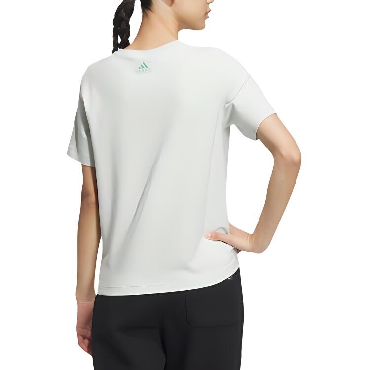 Футболка Lounge женская Flax Green / Flax Green Adidas — фото 3