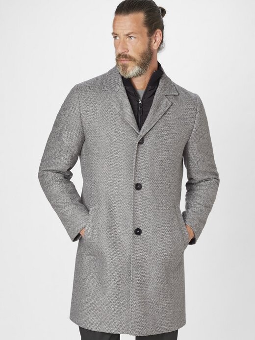 

Шерстяное пальто эдисона S4 Jackets, серый