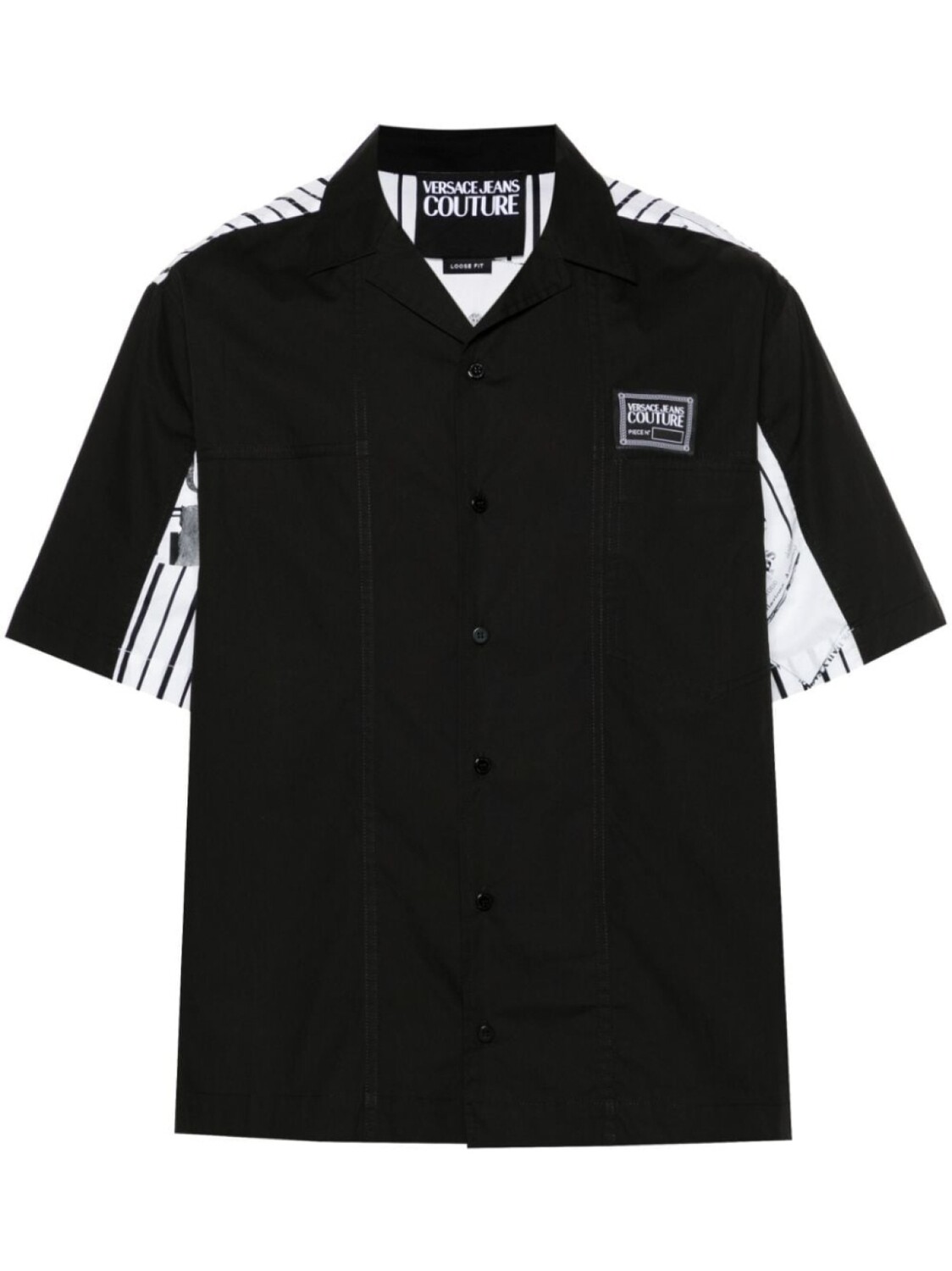 

Versace Jeans Couture рубашка со вставками, черный