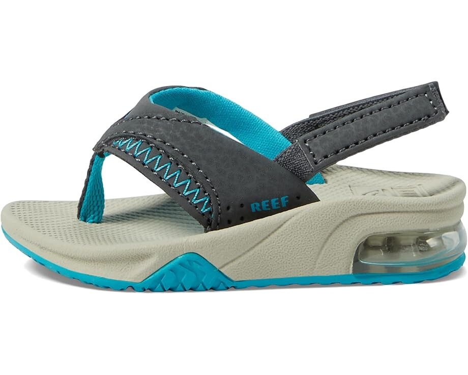 Сандалии Reef Kids Little Fanning, цвет Grey/Aqua/Oak — фото 4