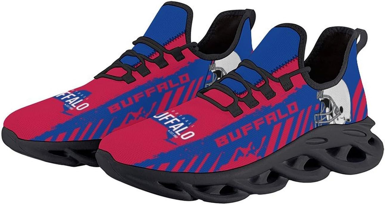 

Мужские кроссовки для американского футбола Flex Control, повседневные, дышащие, для фанатов спорта, для тренировок в зале, на каждый день, без шнурков, идеальный подарок для дня игры Zsx74B, For Buffalo