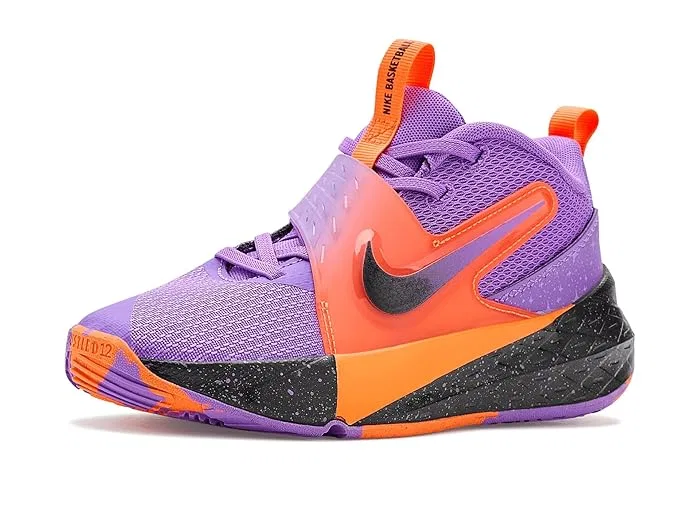 Кроссовки для детей Team Hustle D 12 SE Nike Kids, Bright Violet/Black/Total Orange — фото 2