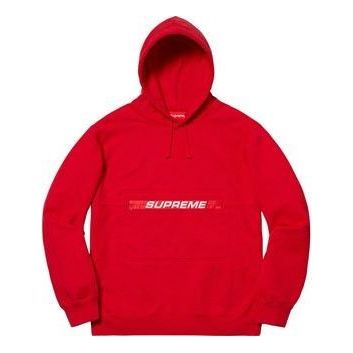 

Толстовка zip pouch hooded sweatshirt 'red white' Supreme, красный