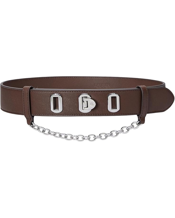 

Ремень Lauren Ralph Lauren Flip-Lock Leather Wide Belt, цвет Dark Mahogany