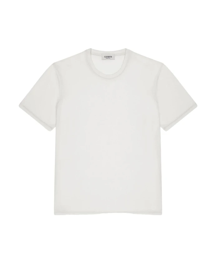 

Белая футболка из шелковой ткани Laneus, белый