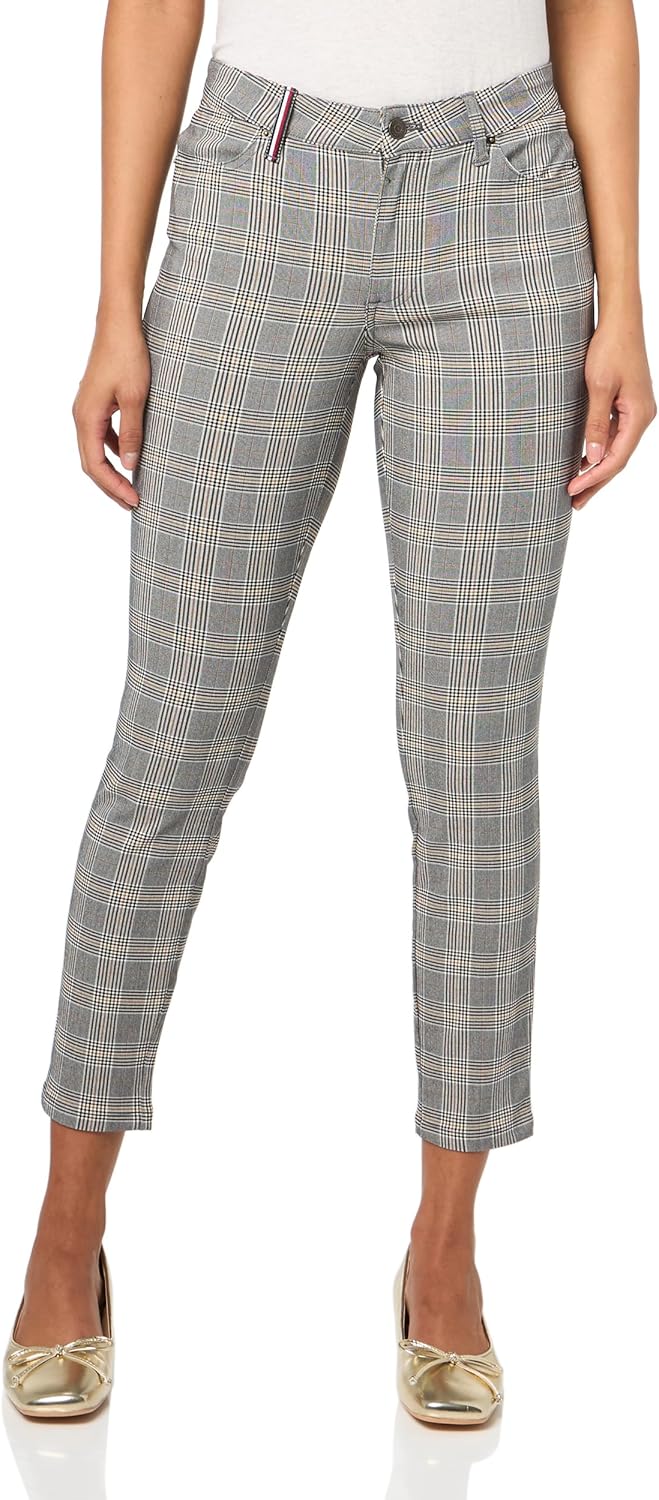 

Женские узкие брюки Tommy Hilfiger в клетку Glenn Plaid, Brown Multi