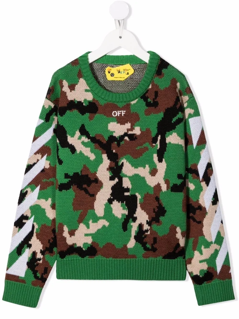 

Толстовка с камуфляжным принтом OFF-WHITE KIDS, зеленый