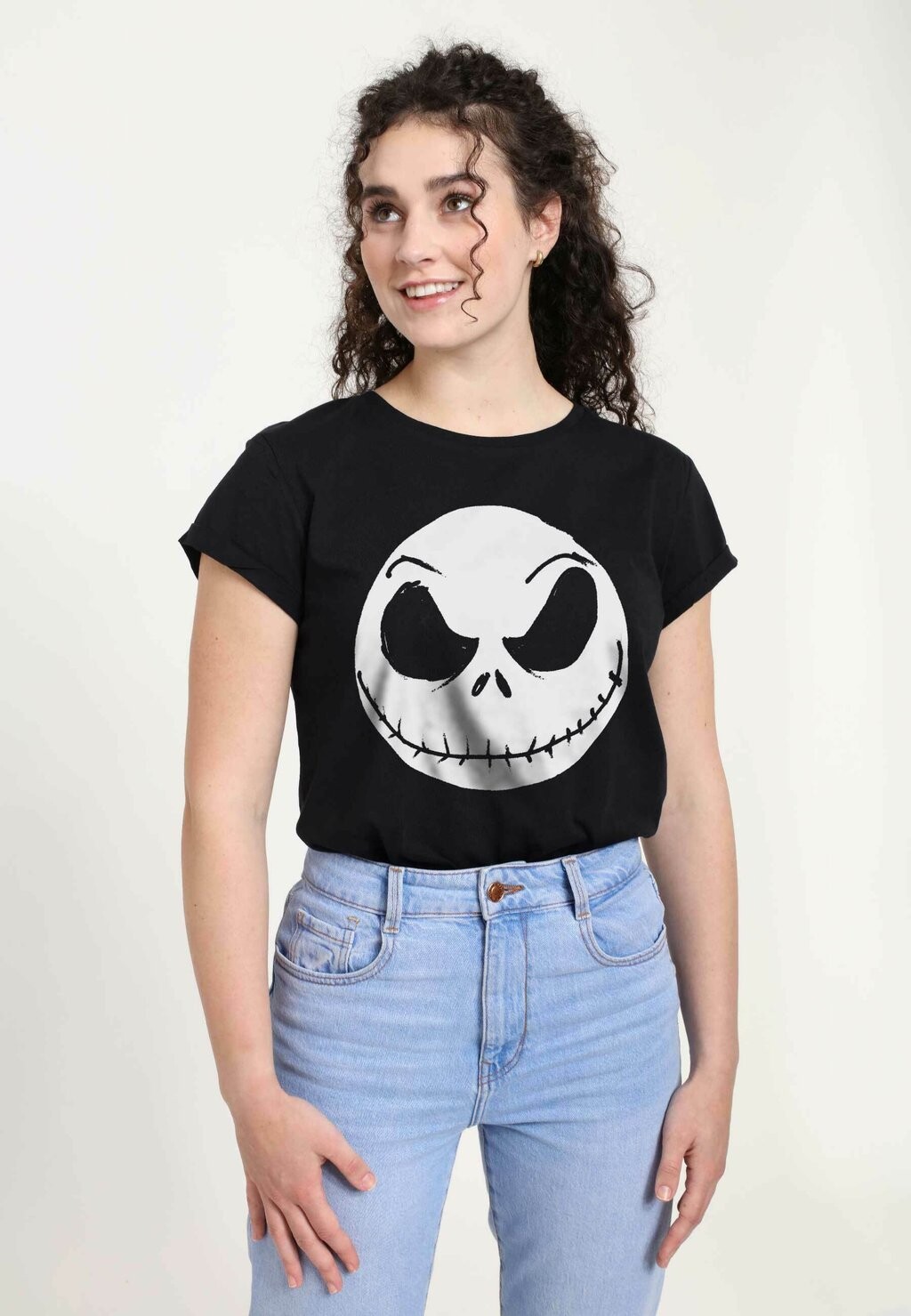 

Футболка с принтом NIGHTMARE BEFORE CHRISTMAS BIG FACE JACK Disney, черный