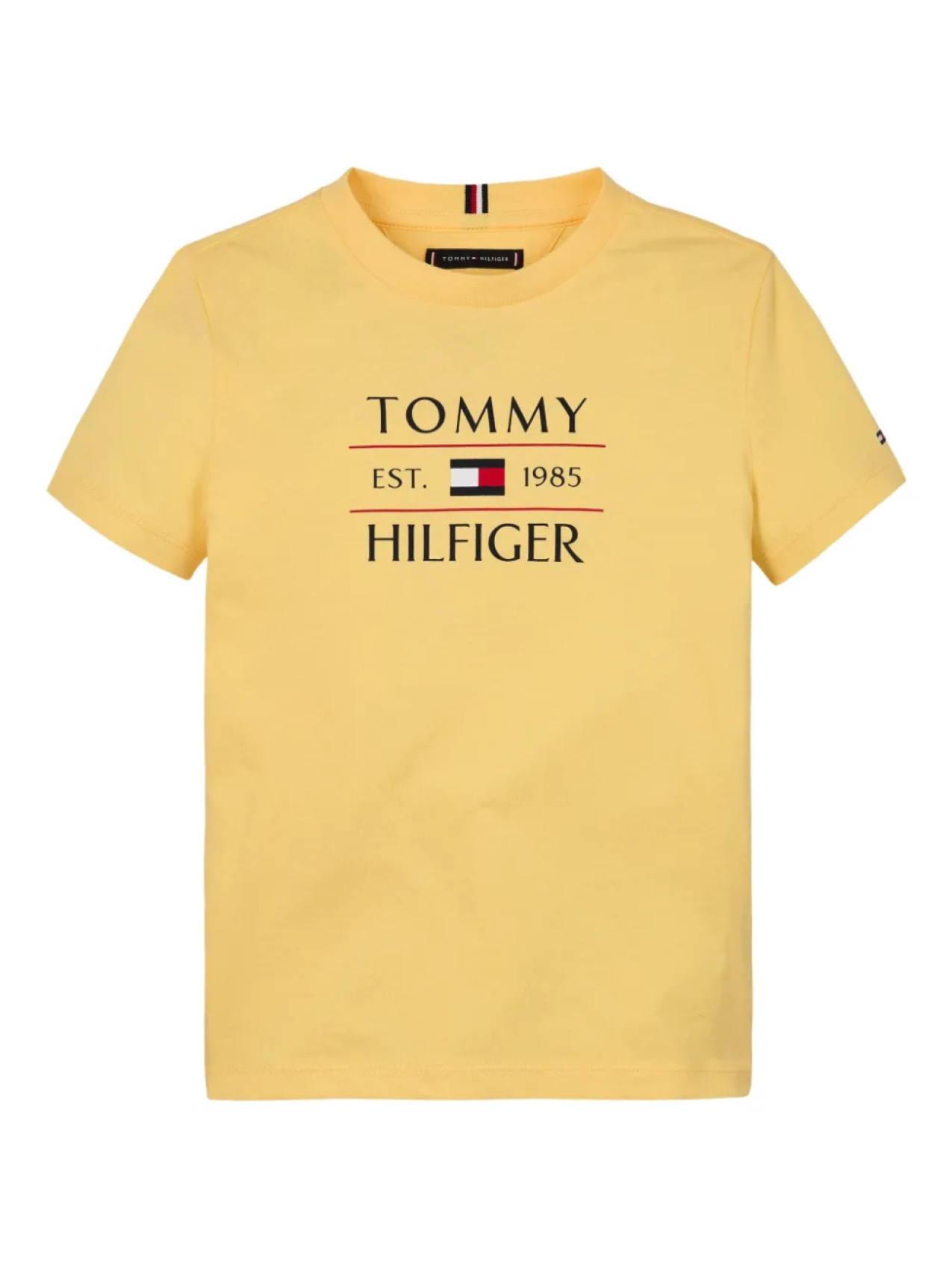 

Футболка с круглым вырезом и логотипом Tommy Hilfiger Junior, желтый