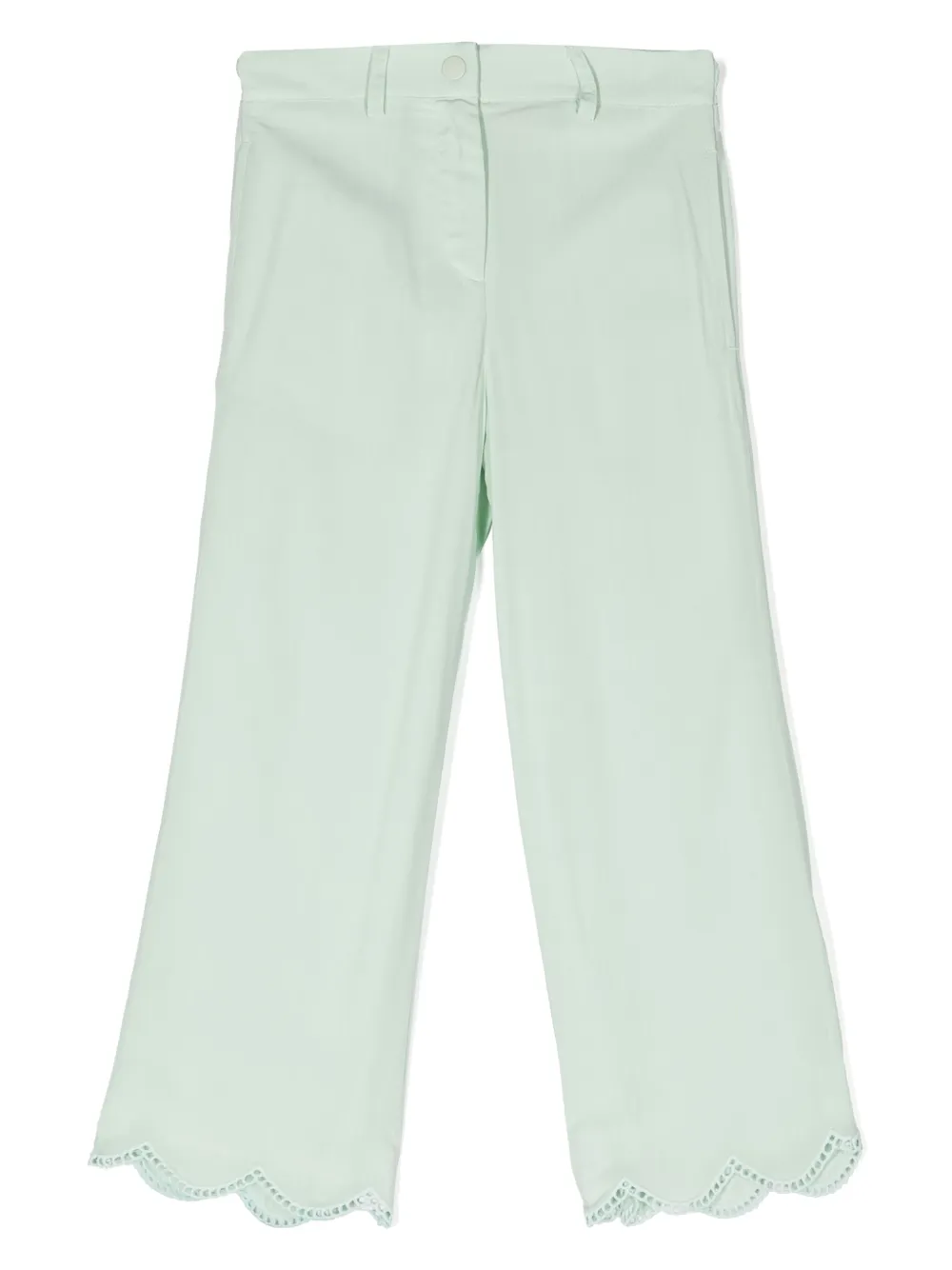 

Широкие брюки с фестонами Stella McCartney Kids, зеленый