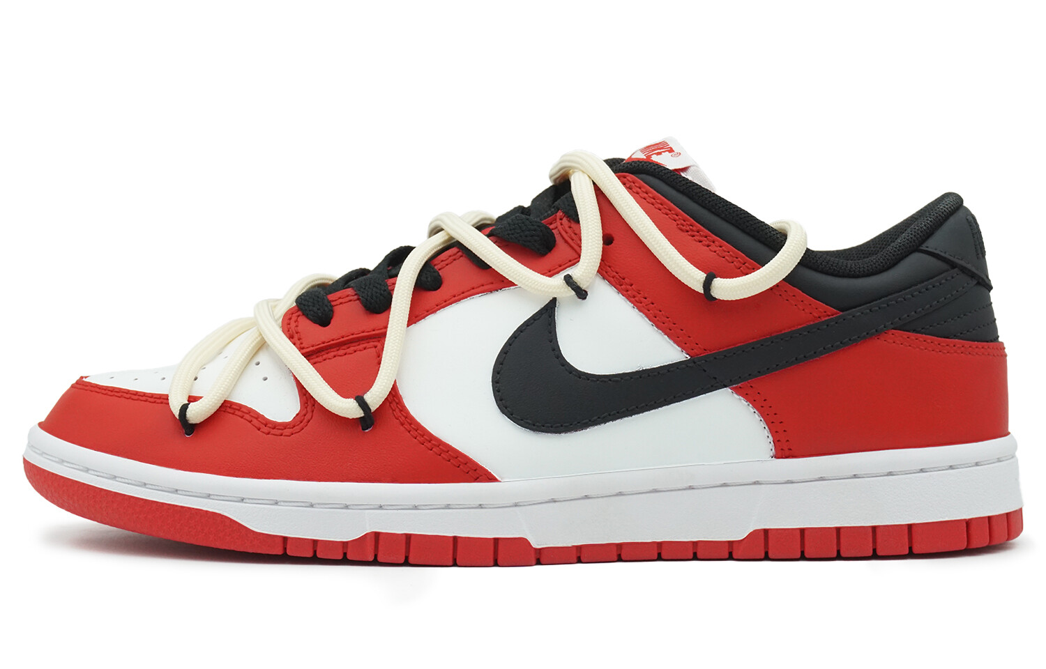 Кроссовки Nike Dunk Skateboarding Shoes Women's Low-top Red/white/black, красный — фото 2