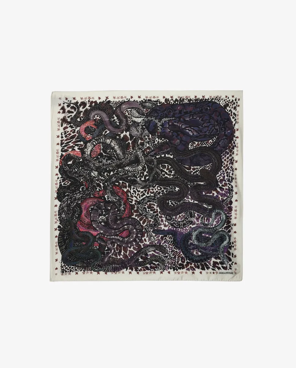 

Женский платок Debbie 85 Snakes Zadig & Voltaire, красный