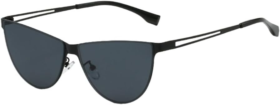 

Металлические солнцезащитные очки «кошачий глаз» для женщин, стильные солнцезащитные очки для пляжа и отдыха, мужские солнцезащитные очки с защитой от УФ-излучения UV400 UJNHGQ, Black Black