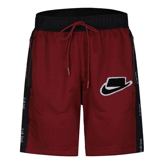 

Шорты men's colorblock logo alphabet printing sports shorts red Nike, мультиколор