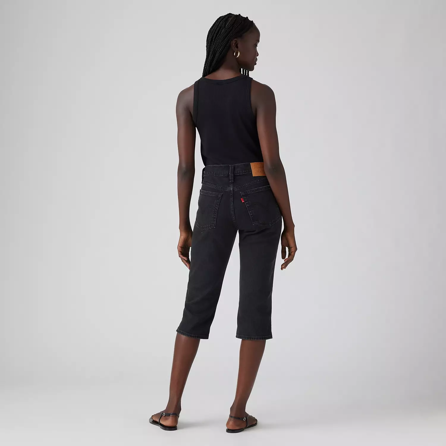 Женские джинсы Wedgie Capri Levi's, цвет She's In The Zone - Black — фото 3