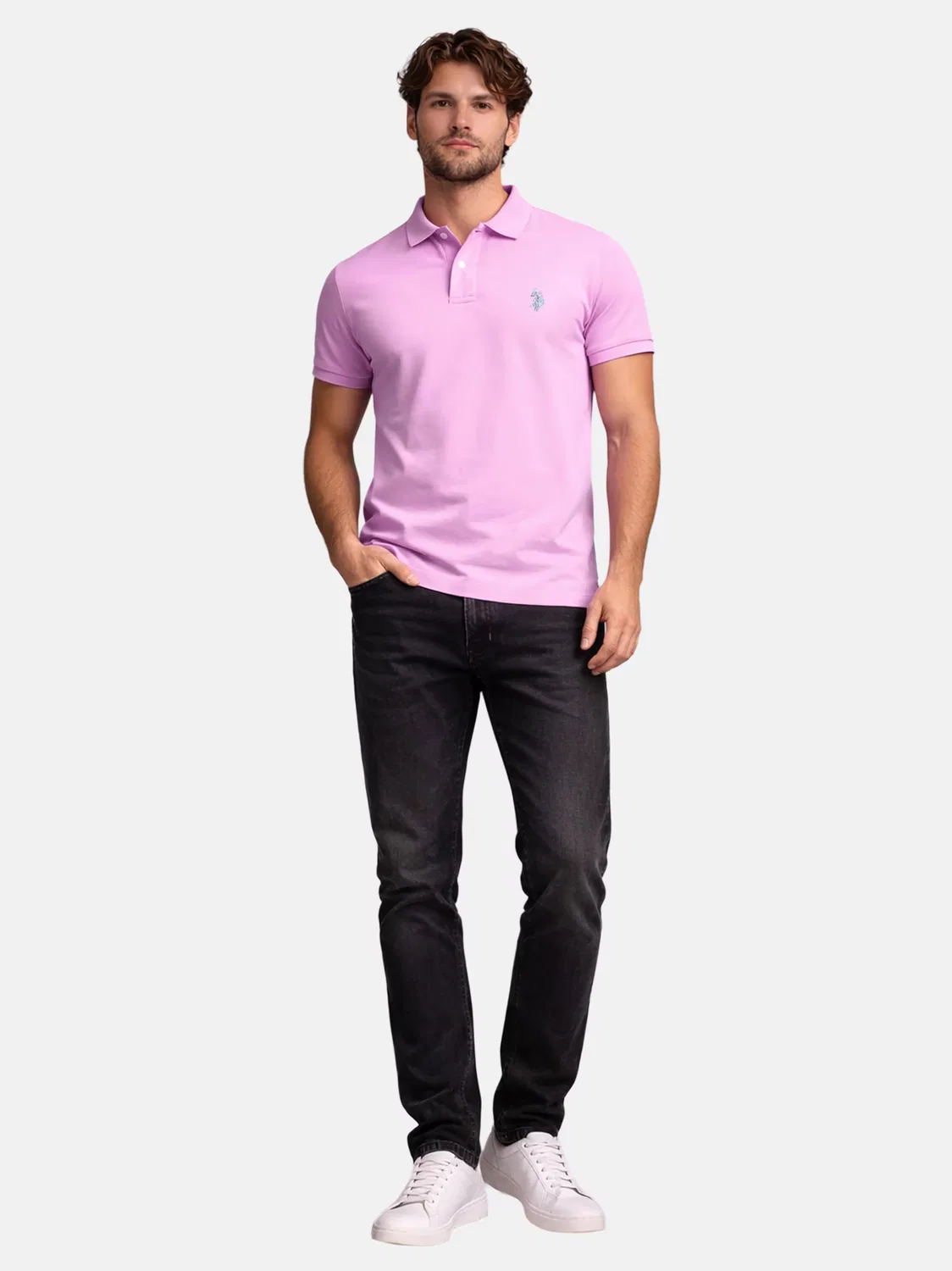 Рубашка U.S. Polo Assn., Fuchsia — фото 4