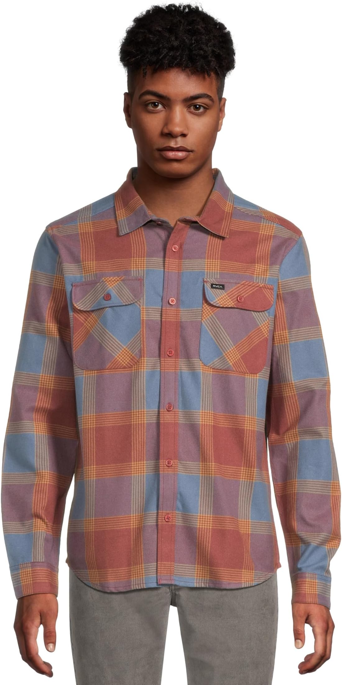 

Мужская фланелевая кофта Thatll Work с длинным рукавом RVCA, Mushroom