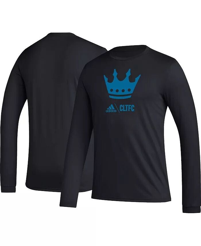 

Мужская черная футболка Charlotte FC Icon с длинным рукавом adidas