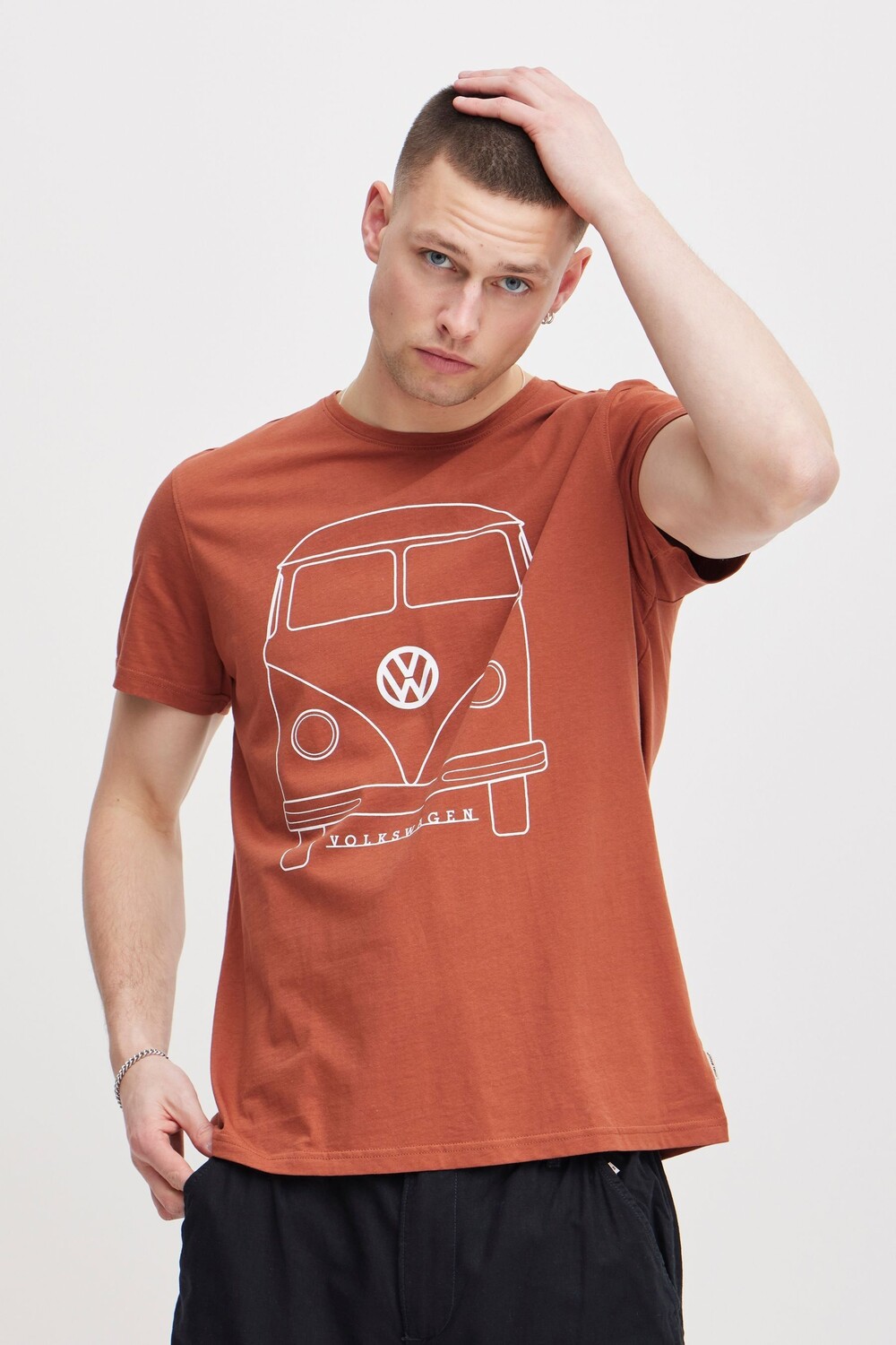 

Футболка Volkswagen Camper с коротким рукавом из 100% хлопка Blend, коричневый