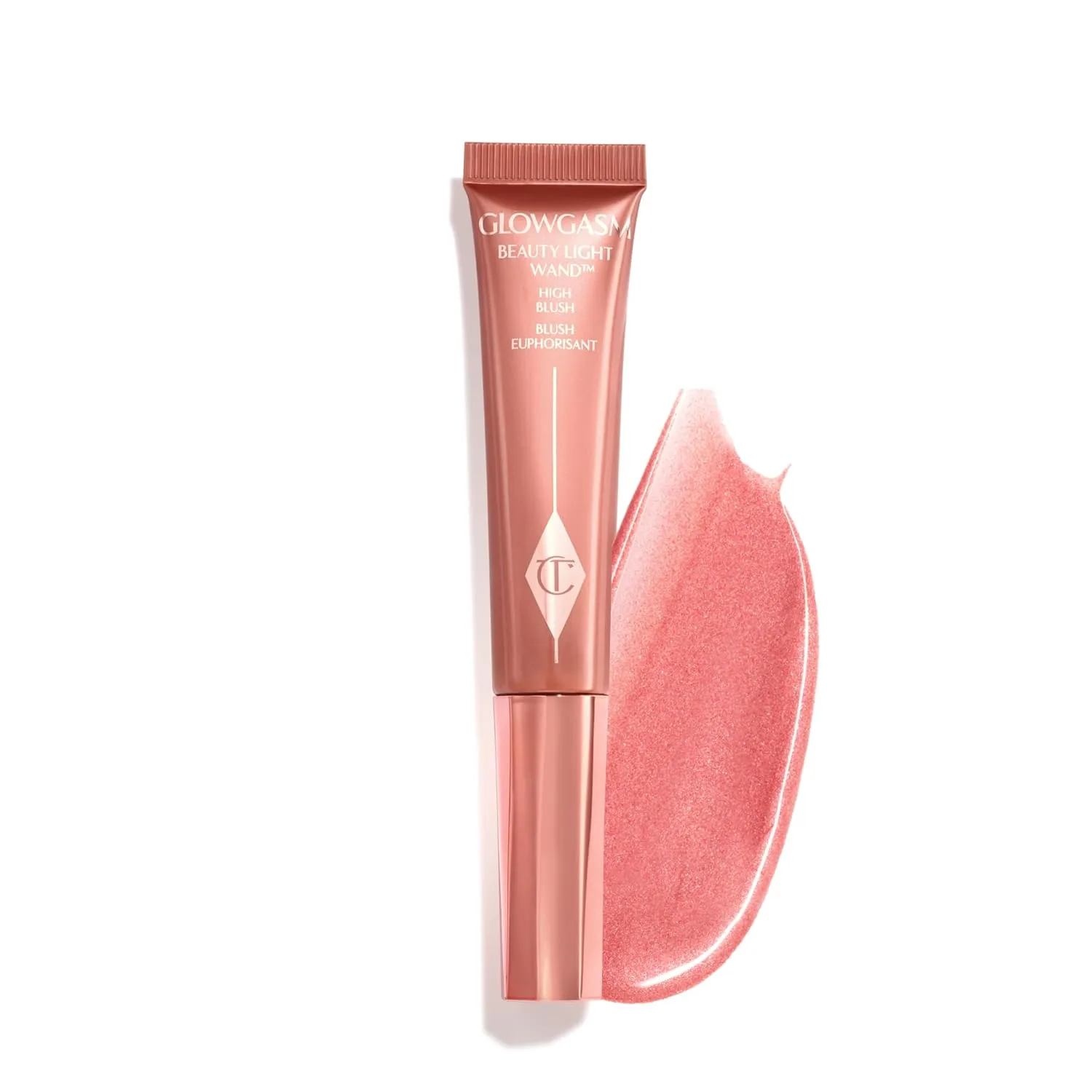 Жидкий хайлайтер Charlotte Tilbury Beauty Light Wand - средство для создания эффекта мягкого фокуса и румян для щек - перламутровый, невесомый, сияющий финиш., Pinkgasm