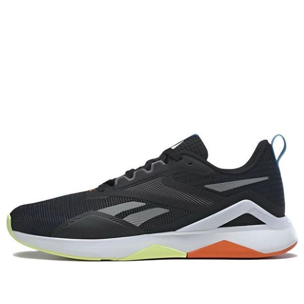 

Кроссовки nanoflex tr 2.0 'black orange lime' Reebok, черный