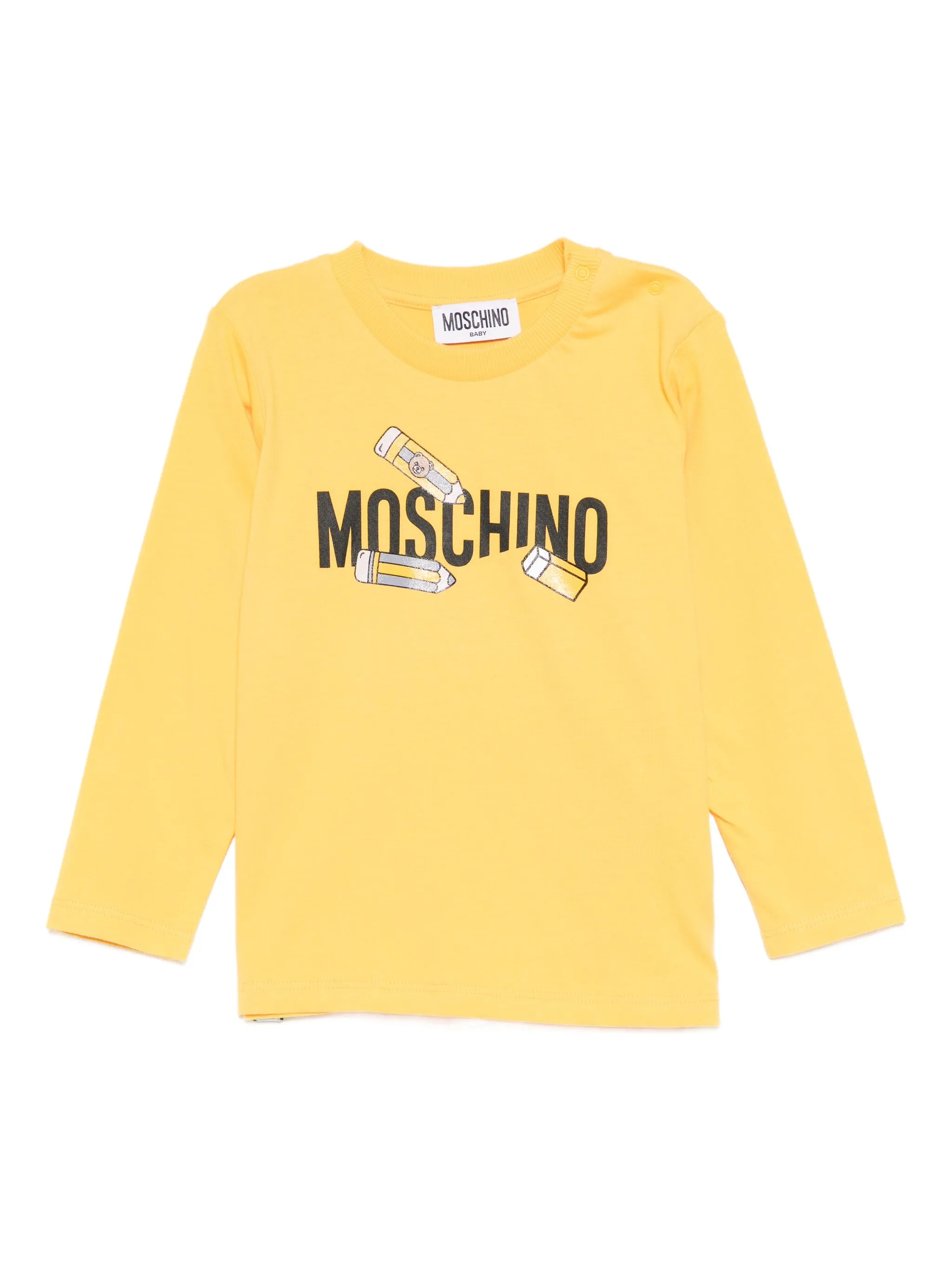 

Футболка с логотипом Moschino Kids, желтый