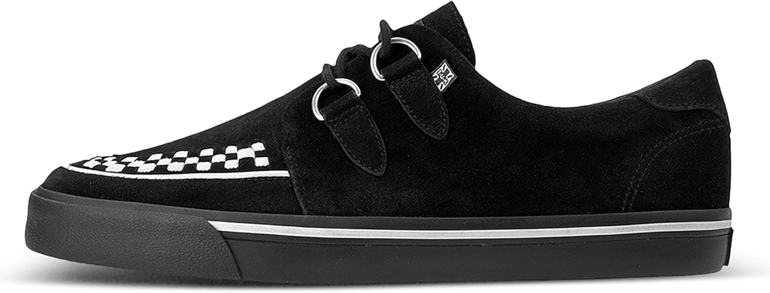 

Кроссовки TUK Suede Creeper для женщин и мужчин, с шнуровкой на D-образных петлях T.U.K, белый/черный