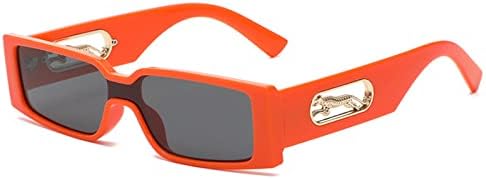 

Прямоугольные солнцезащитные очки для женщин, модные квадратные солнцезащитные очки для мужчин, классические панк-очки, солнцезащитные очки с защитой от УФ-излучения UV400 MTZJH, Orange