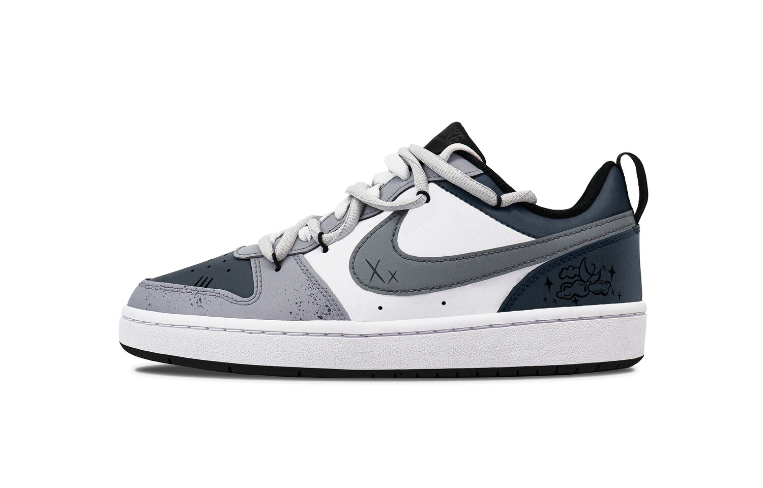 

Кроссовки Nike Court Borough Skateboarding Shoes Women's Low-top White/Gray/Blue, синий