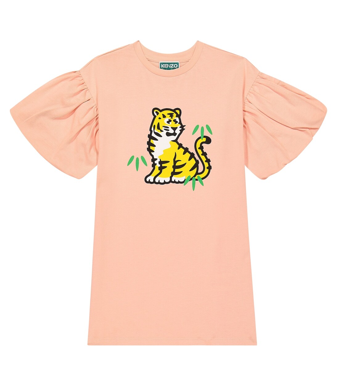 

Платье из хлопка с принтом Kenzo, розовый