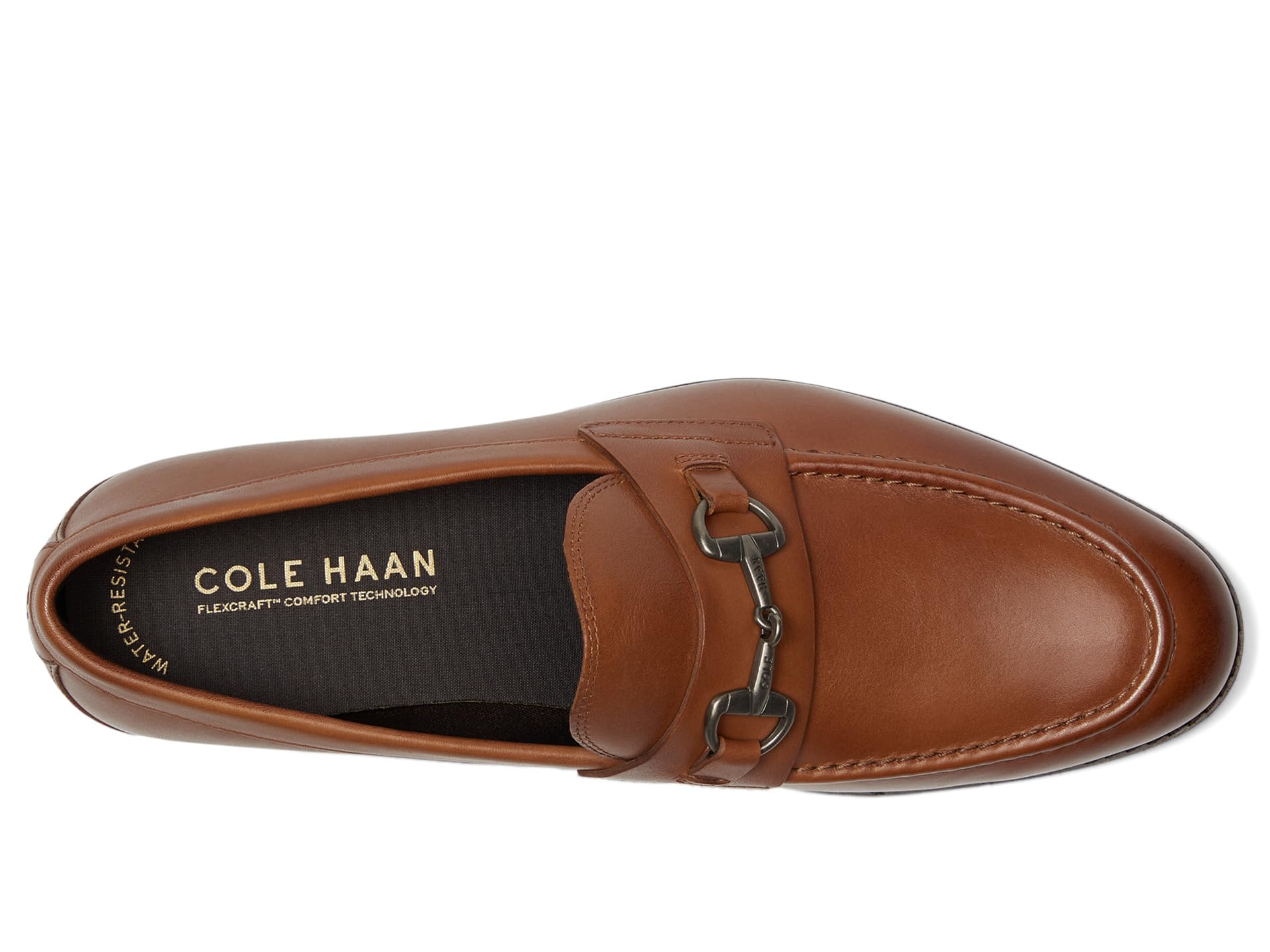 Лоферы Cole Haan Harmon Grand Bit Loafers, цвет British Tan/Dark Brown Waterproof — фото 2