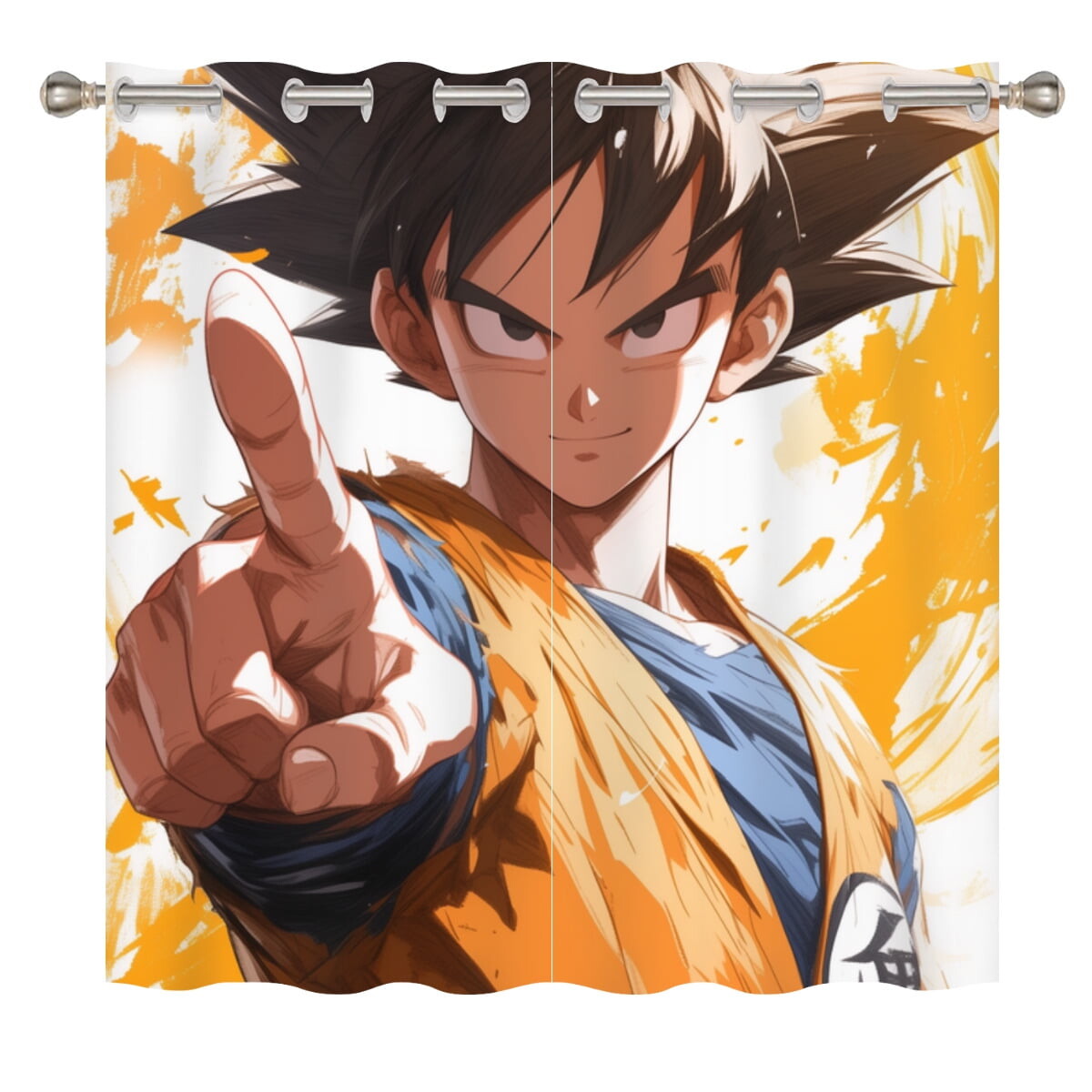

Шторы плотные Cuytrr Dragon Ball, белый / желтый