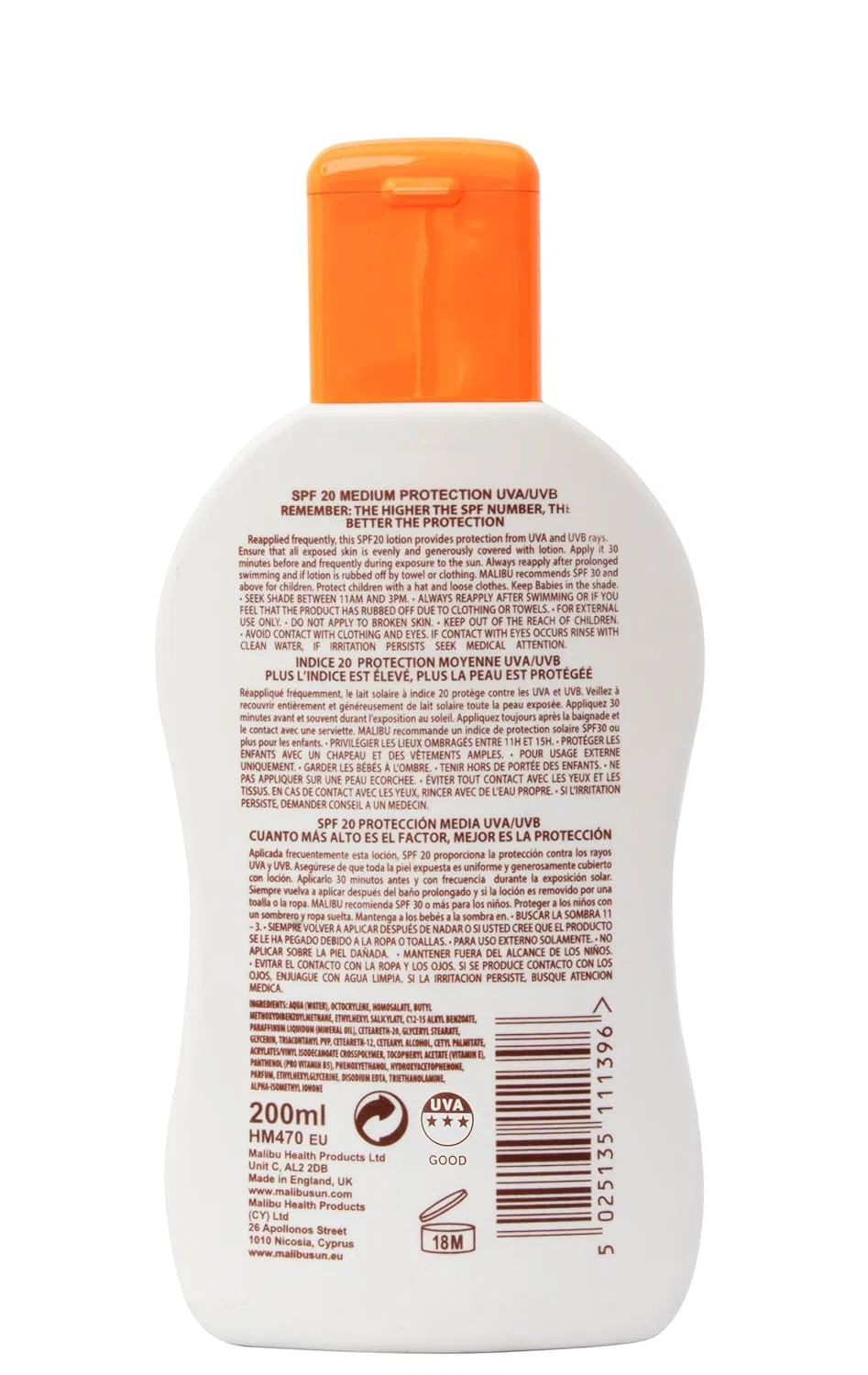 Солнцезащитный лосьон Malibu SPF 20 Malibu — фото 2