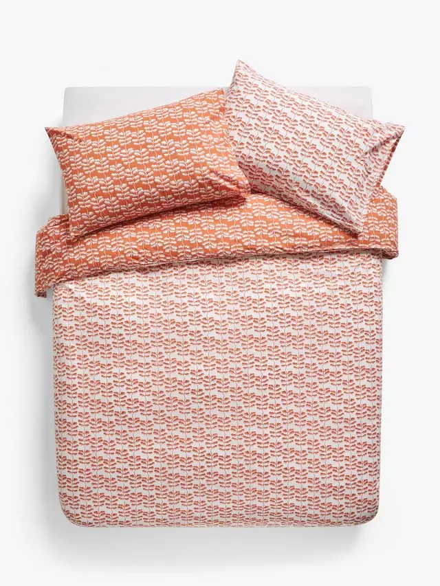 

Комплект пододеяльников John Lewis ANYDAY Oda Reversible Duvet, цвет cinnabar