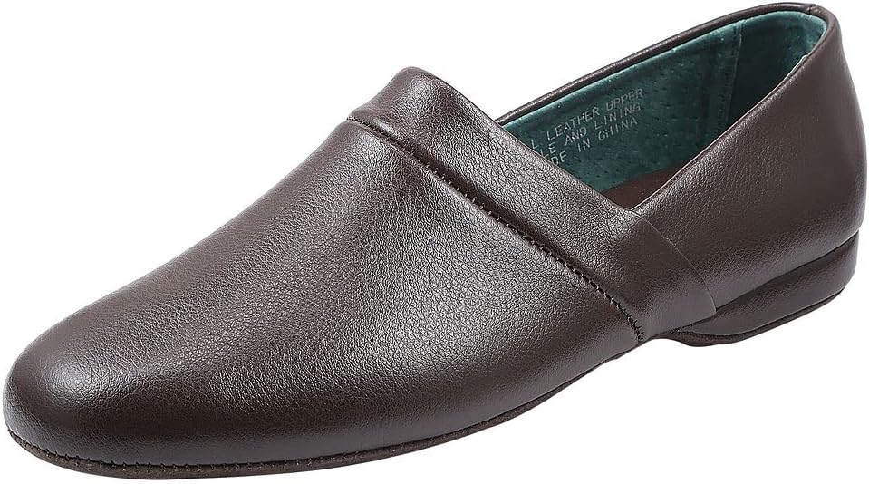 

Мужские кожаные тапочки для оперы PAMIR с подошвой из кожи и стелькой с эффектом памяти, коричневый