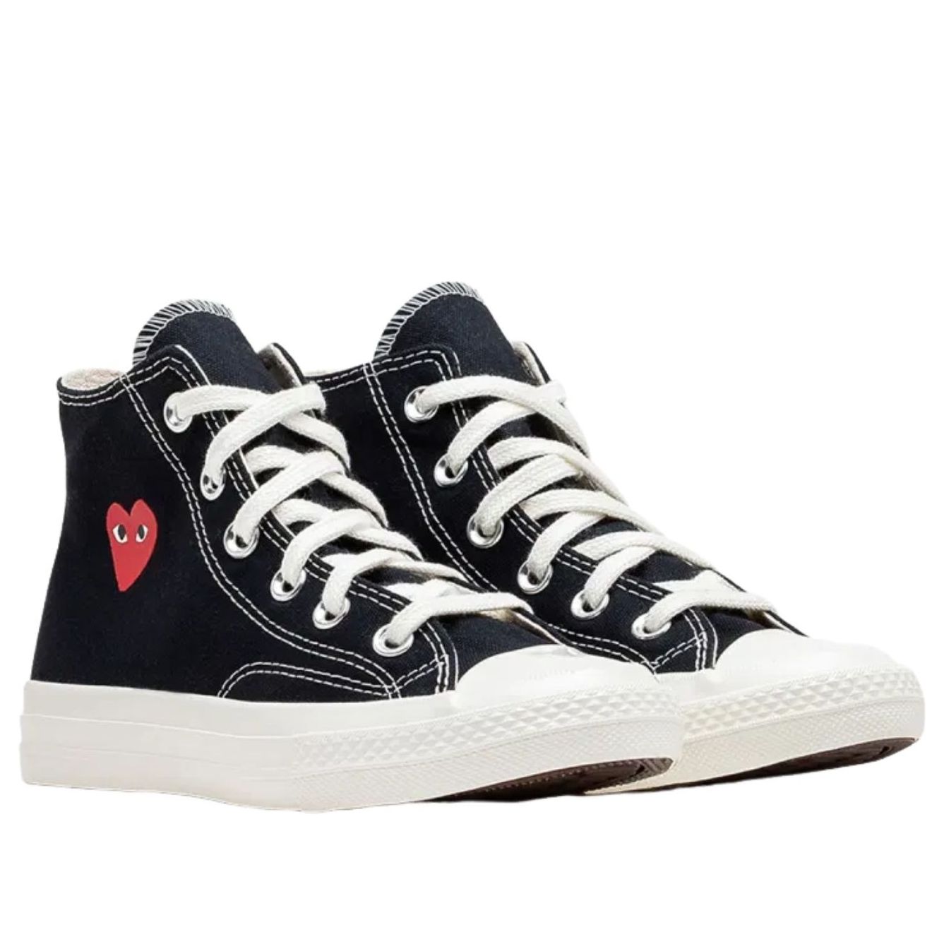 (P.S.) Converse x Comme des Garcons PLAY Chuck Taylor All Star 70 Hi 'Single Heart Black' — фото 2