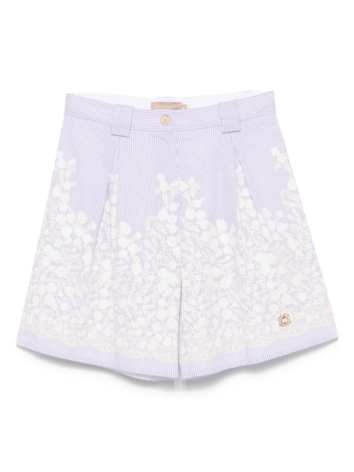 

ELIE SAAB JUNIOR полосатые шорты с принтом, фиолетовый