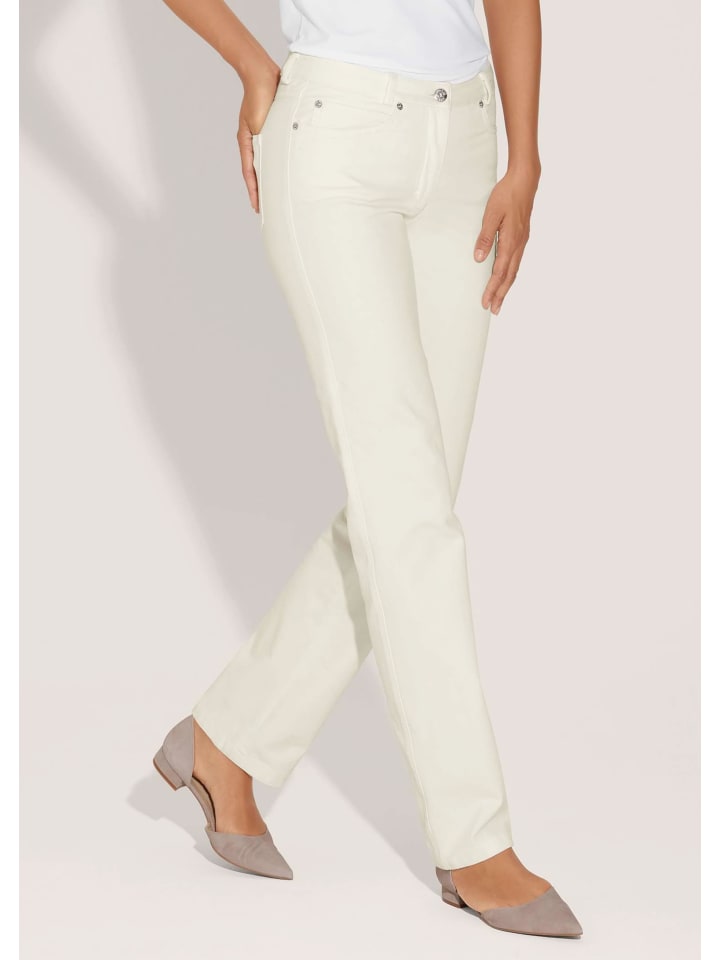 

MADELEINE Узкие джинсы с пятью карманами белого цвета